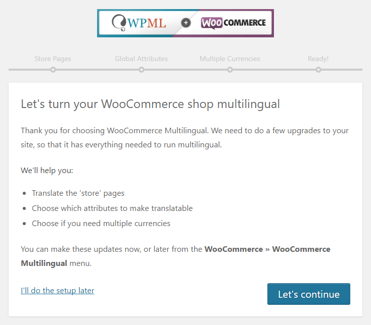 WPML használata Woocommerce-szel